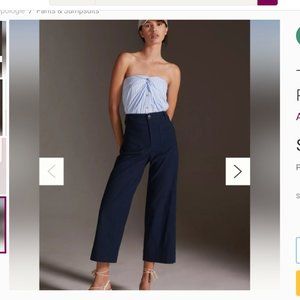 The Colette Cropped Wide-Leg Pants by Maeve
